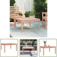 The Living Store Table de jardin 82,5x82,5x45 cm bois massif douglas