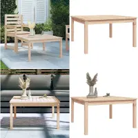 vidaXL Table de jardin 82,5x82,5x45 cm Pin massif - Table de jardin - Tables de jardin - Table de terrasse - Table d'extérieur