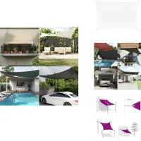 vidaXL Voile d'ombrage 160 g/m² Blanc 3,5x4,5 m HDPE - Parasols & Protection solaire