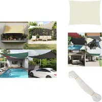 vidaXL Voile d'ombrage Oxford Rectangulaire 2,5x4 m Crème - Parasols & Protection solaire
