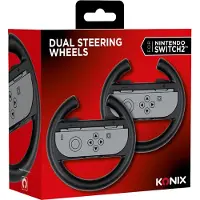 Konix 61889000080, Nintendo Switch 2, Volant de course, Noir, Gris, Nintendo, Switch 2, 2 pièces