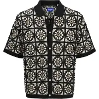 Jack & jones Vestes en maille 'JORCARTAGENA' beige / noir / blanc