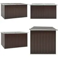 vidaXL Coffre de jardin Marron 171 x 99 x 93 cm - Coffre de rangement - Coffre de rangement - Coffre pour coussins de jardin