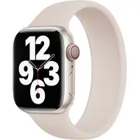 Apple Bracelet Boucle unique en Silicone pour Watch | 44/45/46/49 mm - Taille 10 - Starlight