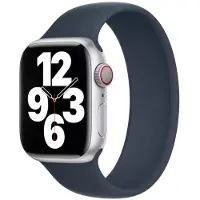 Apple Bracelet Boucle unique en Silicone Watch | 38/40/41/42 mm - Taille 1 - Storm Blue