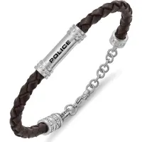Police Barrel Bracelet Argenté Homme