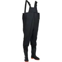 vidaXL Cuissardes avec bottes noir taille 45
