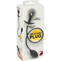 You2Toys - plug anal à billes gonflable - silicone noir