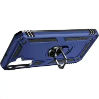 Avizar Coque pour Samsung A05s Hybride Bague Support Magnétique Bleu nuit