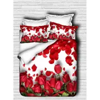 L'essentiel Maison , Adal- PRL6122, rouge, couette, dessus de couette et taie d'oreiller : 100 % micro-satin de polyester
