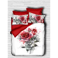 L'essentiel Maison , Adal- PRL1222, Rouge, Couettes, dessus de couette et taie d'oreiller : 100 % micro-satin polyester