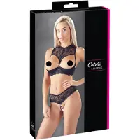 Cottelli - ensemble soutien-gorge ouvert - noir