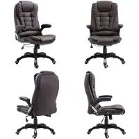 vidaXL Chaise de bureau Marron similicuir - Chaise de bureau - Chaise de direction - Chaise de bureau