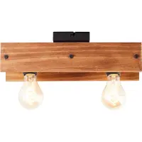 Brilliant Deckenleuchte Calandra Braun Holzfarben max. 2 x 42W E27