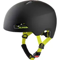 Alpina casque cycliste Hackney noir/jaune fluo mat, taille 47-51