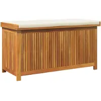 vidaXL Coffre à coussins d'extérieur 113x50x60,5 cm bois massif acacia