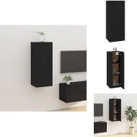 vidaXL Armoire TV murale noire 40x34,5x100 cm - Meuble TV
