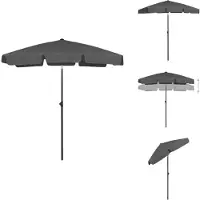 vidaXL Parasol de plage Anthracite 180x120 cm - Parasols & Protection solaire