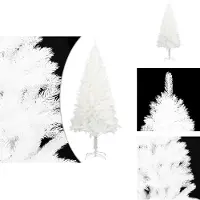 vidaXL Sapin de Noël artificiel Aiguilles naturelles Blanc 210 cm - Sapins de Noël