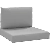 vidaXL Coussin pour palette 2 pcs. Gris Tissu Oxford