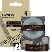 Epson C53S672095 Schriftband LK LK-5BKP C53S672095, 18 mm gold auf schwarz