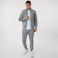 Ellesse Survêtement en poly Gris Giraldo à bandes Homme