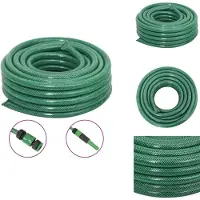 vidaXL Tuyau d'arrosage avec kit de raccords vert 0,9" 20 m PVC - Tuyaux d'arrosage