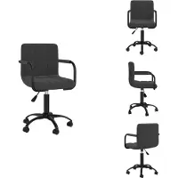 vidaXL Chaise de salle à manger pivotante noir velours - Chaise de salle à manger