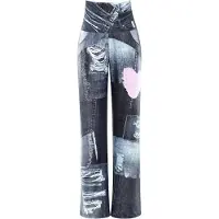 Winshape Pantalon de sport 'CUL101C' gris / gris denim / rose / blanc