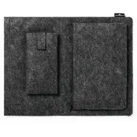 Durable Housse de protection MultiBag EFFECT 16.4" pour ordinateurs portables/feutre PET/anthracite (16.40", Universel), Sac pour notebook, Noir, Gris