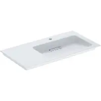 Geberit ONE lavabo pour meubles, sortie horizontale, surface de rangement à gauche, 90x13,1x47,5cm, 505.009.00.1