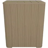 vidaXL Table de jardin avec plateau amovible Marron clair Polypropylène - Tables de jardin
