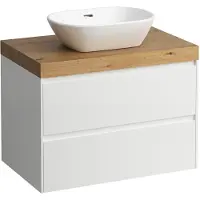 Laufen LANI Plan de toilette chêne sauvage incl. meuble sous-lavabo, 1 découpe au centre, 785x495x580mm, H4065511129991