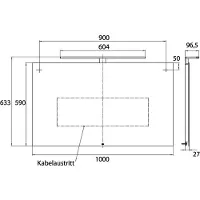 Emco mee miroir lumineux LED, 1000x590mm, avec éclairage LED, 449600009