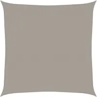 vidaXL Voile d'ombrage 160 g/m² carré gris clair 6x6 m PEHD