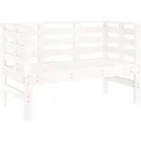 The Living Store Banc de jardin blanc 111,5x53x71 cm pin massif