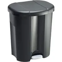Rotho Poubelle à pédale plastique Trio nombre de compartiments 3 40 l noir