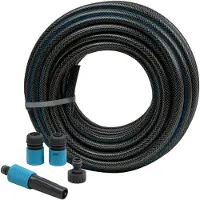 Progarden Ensemble 4 pièces tuyau de jardin , plastique, 20 m, noir