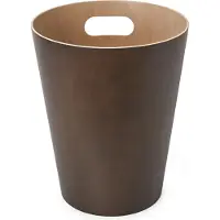 SmartaSaker Cans & Bins Woodrow Poubelle avec poignée, poubelle, collecteur de déchets, corbeille à papier, bois teinté, espresso, 082780213