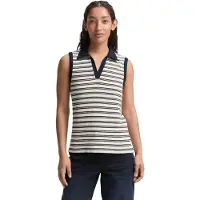 Tom Tailor Stripe Structure Sleeveless T-shirt Beige L Femme