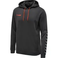 Hummel Sweat de sport 'Authentic' gris / rouge carmin / noir / blanc