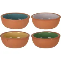 Excellent Housewares Bol 4 pièces, Multicolore, Saladier + bol, Multicolore