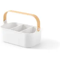 Umbra Bac de rangement empilable Bellwood, organiseur polyvalent, 28 x 18 cm, blanc/naturel