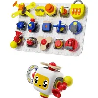 TOPBRIGHT Set Busy Board Delux - Top Bright - Cube Et Planche - 15 Gadgets - Serrures - Klaxon - Boutons