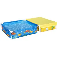 Bestway 561 Square Tubular Removable Pool With Sandbox Multicolore 213 x 122 x 30.5 cm