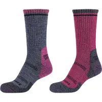 SKECHERS Femmes, Chaussettes de sport, 2PPK Chaussettes Femmes Trail Wool SK41105-5700 - (35 - 38), Pink, Bleu