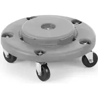 Hendi Chariot à poubelle ronde , compatible avec le modèle 691038, gris clair, ø455 x (H)165 mm