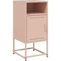vidaXL Tables de chevet 2 pcs rose 36x39x78 cm acier