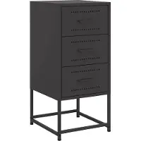 vidaXL Table de chevet noir 36x39x78 cm acier