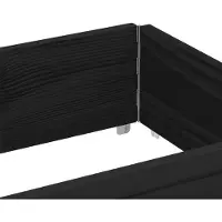 vidaXL Rehausse de palette noire 150x50 cm pin massif